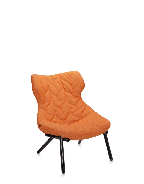 Kartell Foliage fauteuil - zwart - Trevira oranje