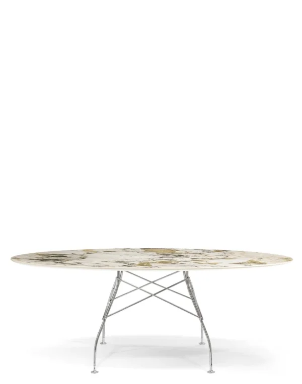 Kartell Glossy tafel - Symphony - chroom - ovaal