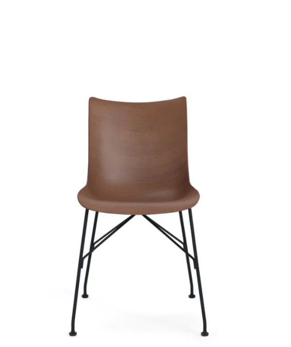 Kartell P/Wood Stoel - dark wood black