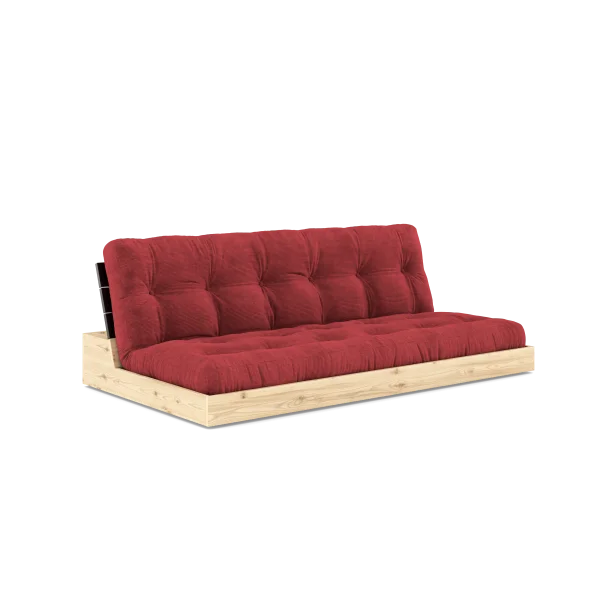 Karup Design Basis slaapbank - 518 Ruby Red - 102 black lacquered