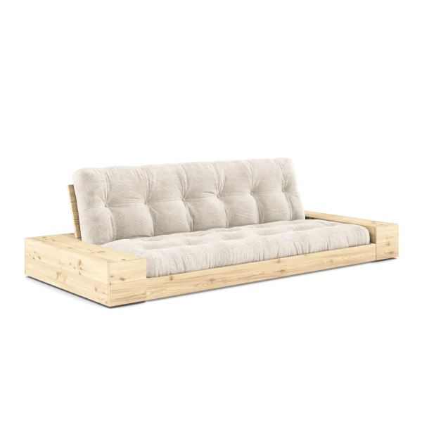 Karup Design Basis slaapbank inclusief zijboxen - 510 Ivory - 101ClearLacquered