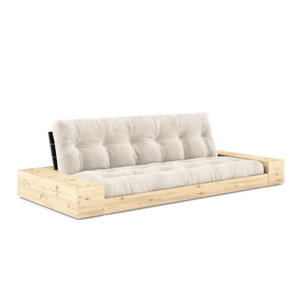 Karup Design Basis slaapbank inclusief zijboxen - 510 Ivory - 102 black lacquered