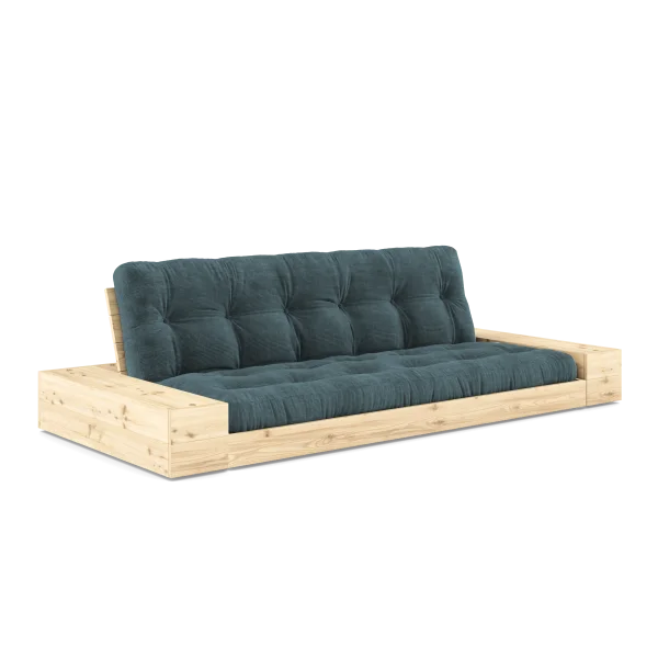 Karup Design Basis slaapbank inclusief zijboxen - 513 Pale Blue - 102 black lacquered