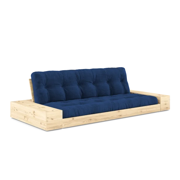 Karup Design Basis slaapbank inclusief zijboxen - 517 Royal Blue - 101ClearLacquered