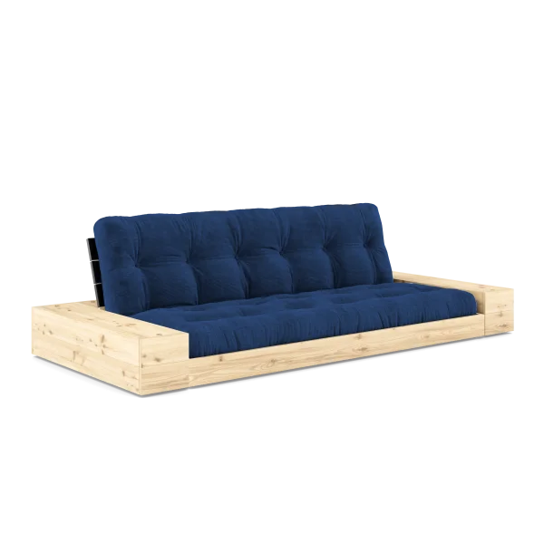 Karup Design Basis slaapbank inclusief zijboxen - 517 Royal Blue - 102 black lacquered