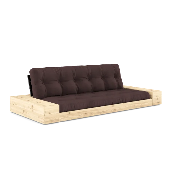 Karup Design Basis slaapbank inclusief zijboxen - 715 Brown - 102 black lacquered