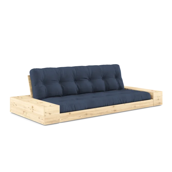 Karup Design Basis slaapbank inclusief zijboxen - 737 Navy - 101ClearLacquered