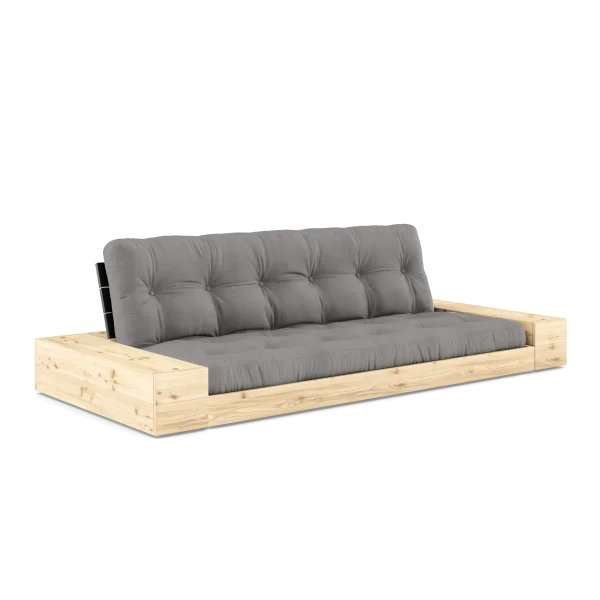 Karup Design Basis slaapbank inclusief zijboxen - 746 Grey - 102 black lacquered