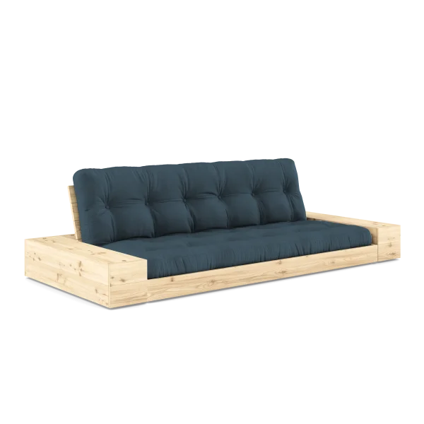 Karup Design Basis slaapbank inclusief zijboxen - 757 Petrol Blue - 101ClearLacquered