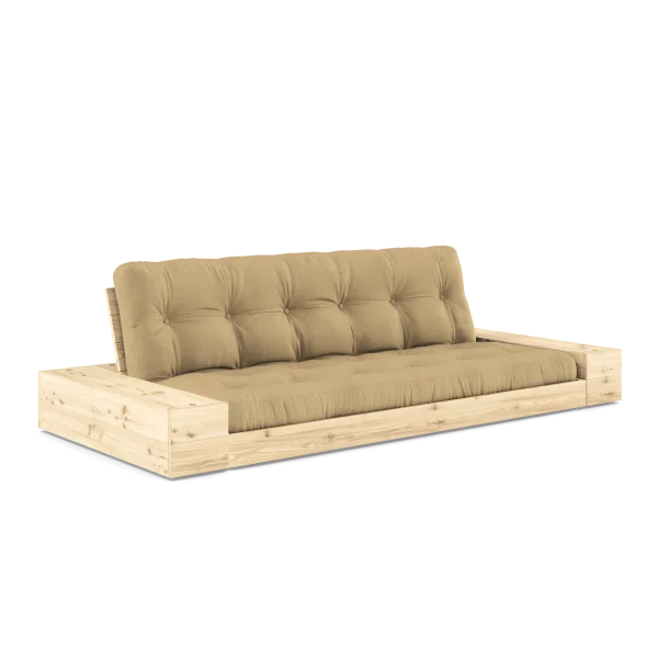 Karup Design Basis slaapbank inclusief zijboxen - 758 Wheat Beige - 101ClearLacquered