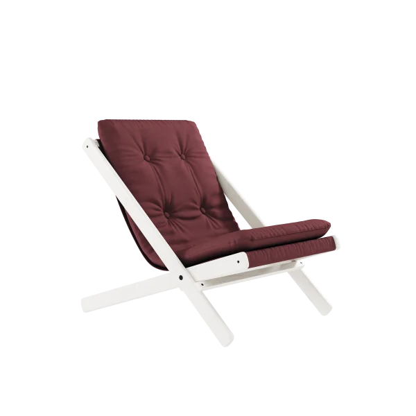 Karup Design Boogie klapstoel - 710 Bordeaux - 205 white lacquered