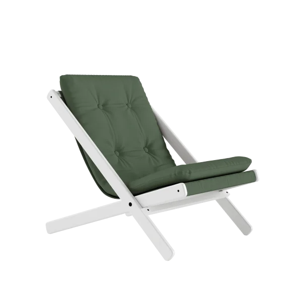 Karup Design Boogie klapstoel - 756 Olive Green - 205 white lacquered