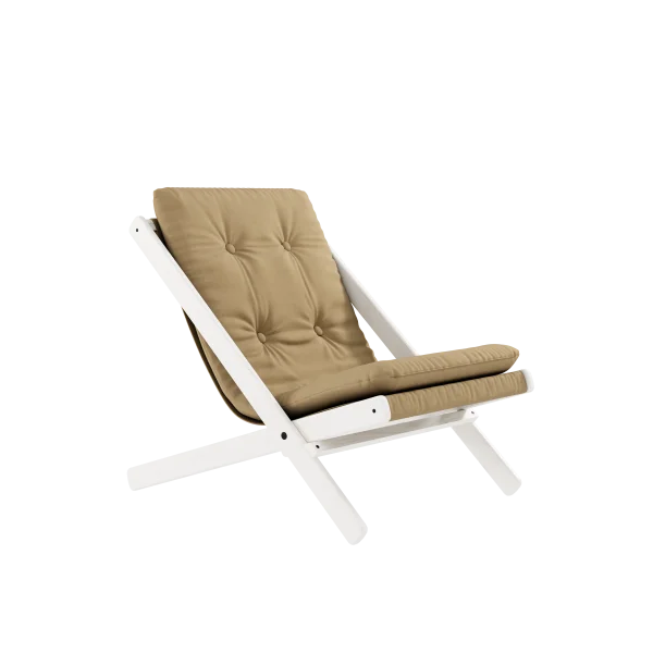 Karup Design Boogie klapstoel - 758 Wheat Beige - 205 white lacquered