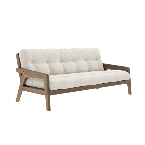 Karup Design Grab Slaapbank - 510 Ivory - 106 carob brown lacquered