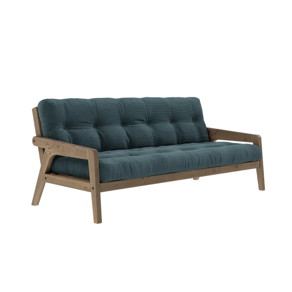 Karup Design Grab Slaapbank - 513 Pale Blue - 106 carob brown lacquered