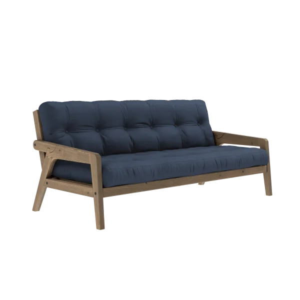 Karup Design Grab Slaapbank - 737 Navy - 106 carob brown lacquered