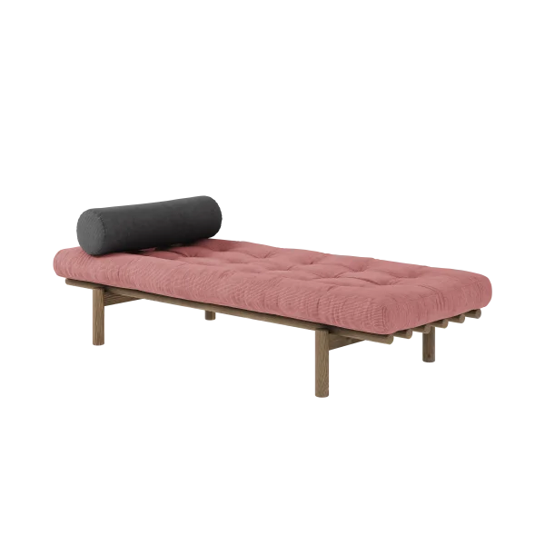 Karup Design Next Daybed - 101 blank gelakt - 516 Sorbet Pink - 106 carob brown lacquered