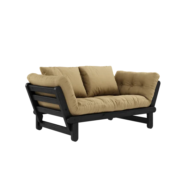 Karup Design Slaapbank Beat - 758 Wheat Beige - 102 black lacquered