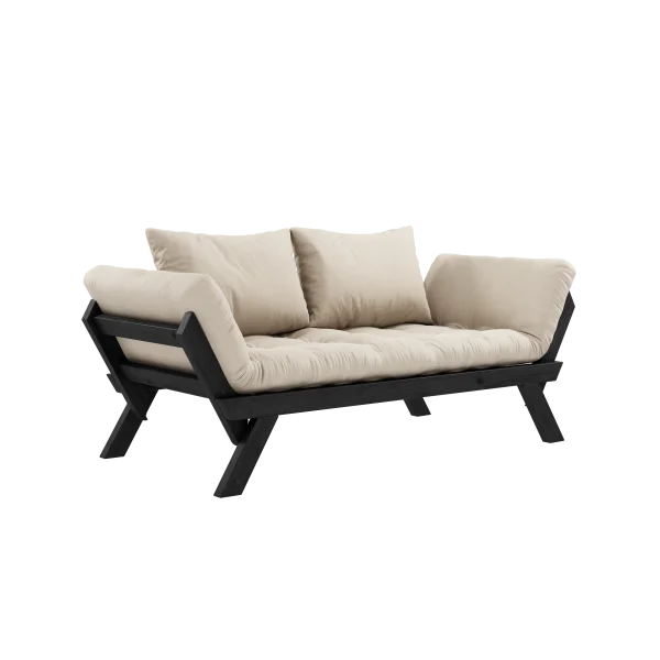 Karup Design Slaapbank Bebop - 747 Beige - 102 black lacquered