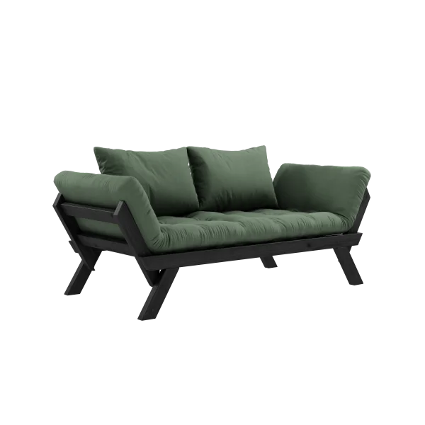 Karup Design Slaapbank Bebop - 756 Olive Green - 102 black lacquered