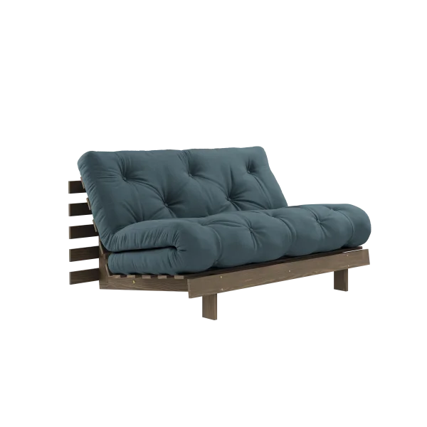 Karup Design Slaapbank Roots 140 - 106 carob brown lacquered - 757 Petrol Blue