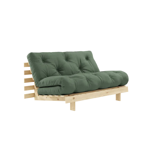 Karup Design Slaapbank Roots 140 - 756 Olive Green - 100 raw