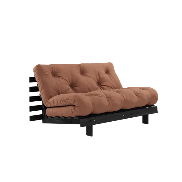 Karup Design Slaapbank Roots 140 - 759 Clay Brown - 102 black lacquered