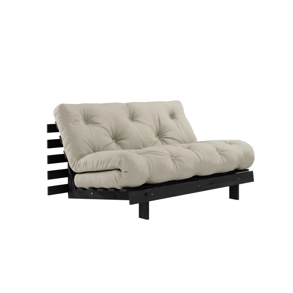 Karup Design Slaapbank Roots 140 - 914 Linen - 102 black lacquered