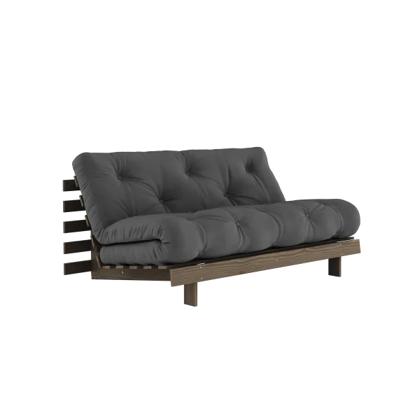 Karup Design Slaapbank Roots 160 - 734 Dark Grey - 106 carob brown lacquered