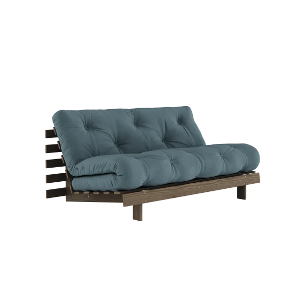 Karup Design Slaapbank Roots 160 - 757 Petrol Blue - 106 carob brown lacquered