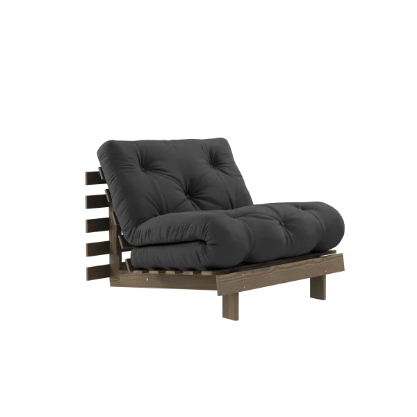 Karup Design Slaapbank Roots 90 - 734 Dark Grey - 106 carob brown lacquered