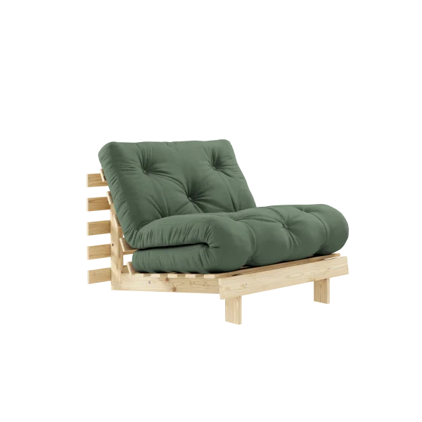 Karup Design Slaapbank Roots 90 - 756 Olive Green - 100 raw