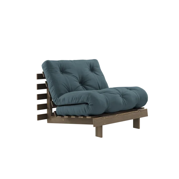 Karup Design Slaapbank Roots 90 - 757 Petrol Blue - 106 carob brown lacquered