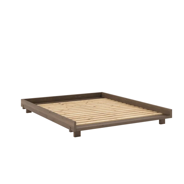 Karup Design Sociaal Bed - 106 Carob brown lacquered - ohne Rückenlehne - zonder bijzettafel - 160 x 200 cm