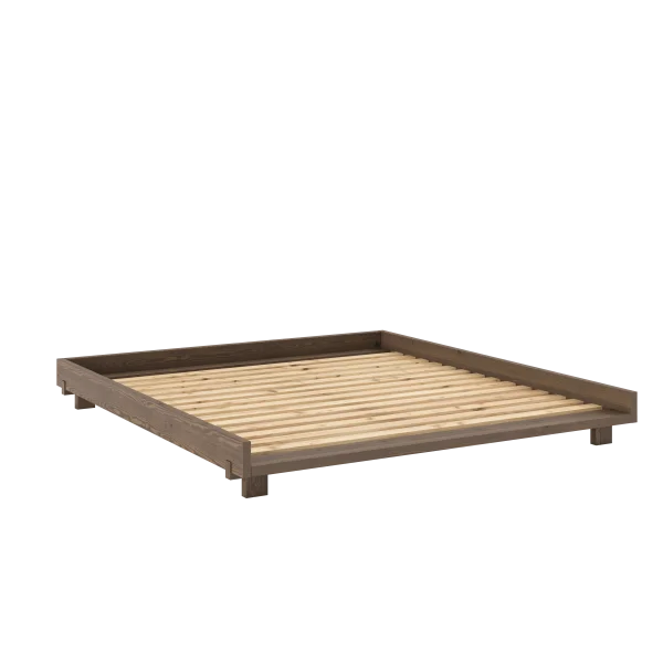 Karup Design Sociaal Bed - 106 Carob brown lacquered - ohne Rückenlehne - zonder bijzettafel - 180 x 200 cm