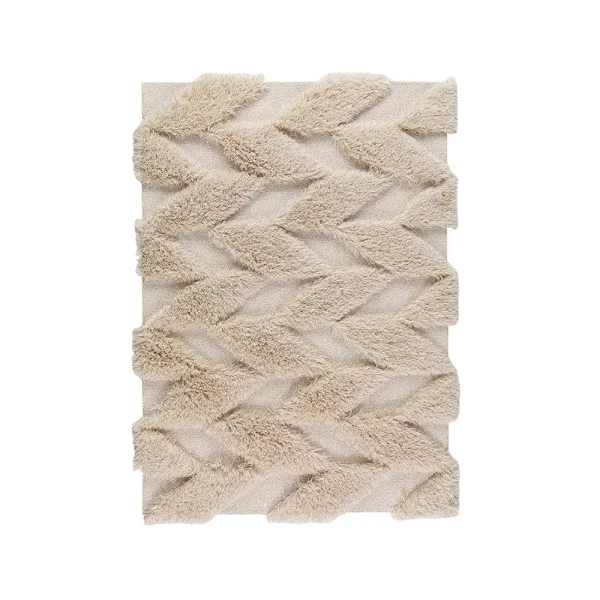 Kateha Herringbone Wild vloerkleed light beige, 200x300 cm