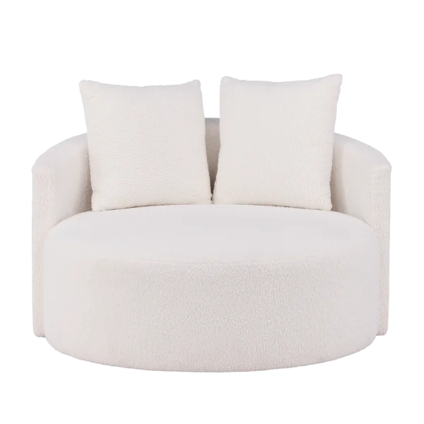 Kathleen loveseat teddystof wit