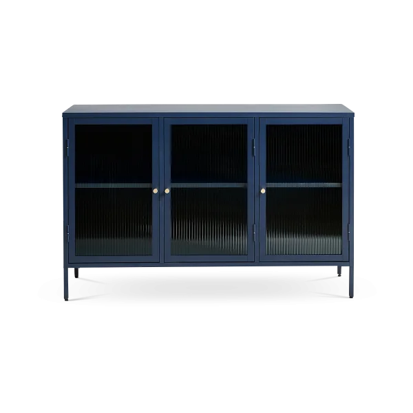 Katja metalen sideboard blauw - 132 x 40 cm