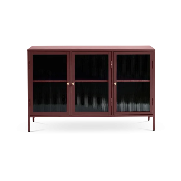 Katja metalen sideboard rood - 132 x 40 cm