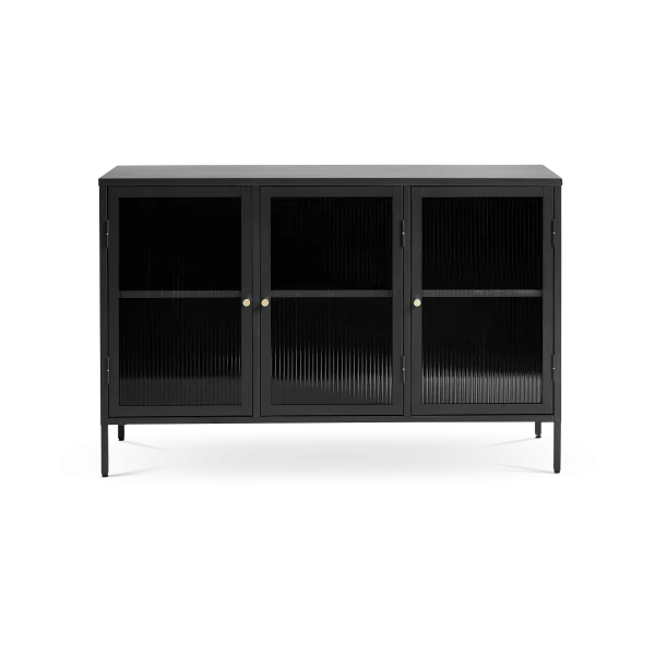 Katja metalen sideboard zwart - 132 x 40 cm