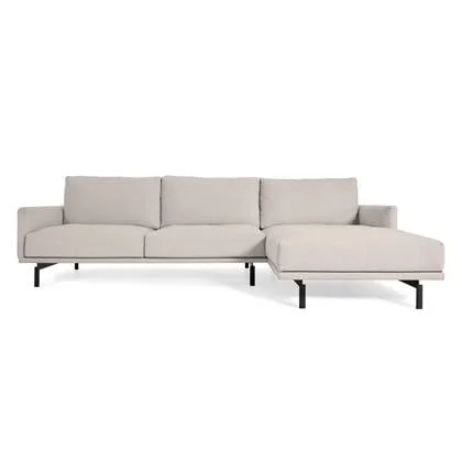 Kave Home - 4-zitsbank Galene beige rechtse chaise longue 314 cm