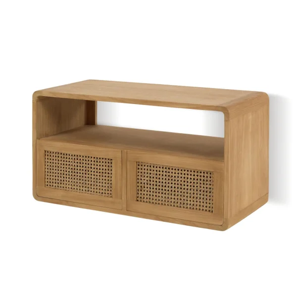Kave Home Badkamermeubel Sabiela Teak, 86 x 45 cm (excl. waskom) - Naturel