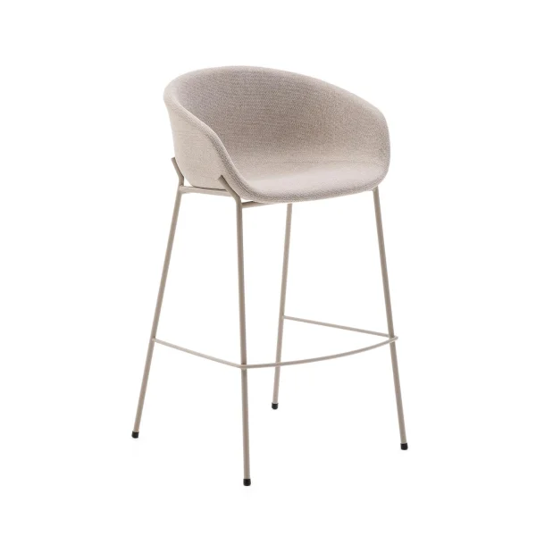 Kave Home Barkruk Yvette - Beige (zithoogte 75cm)