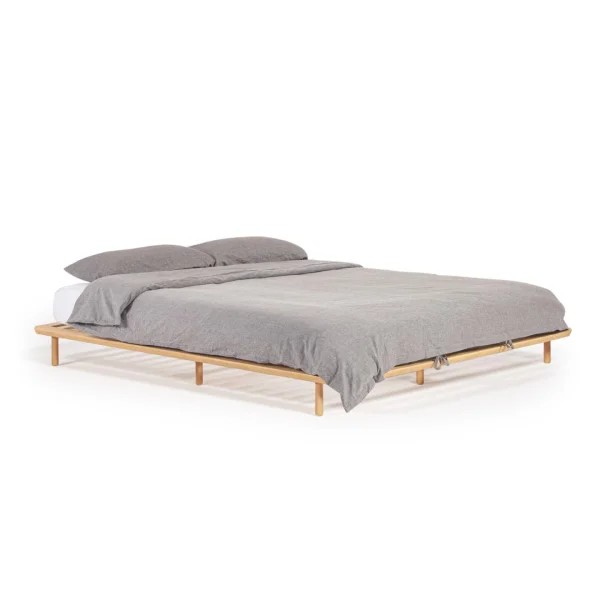 Kave Home Bed Anielle Essen, 160 x 200cm - Naturel