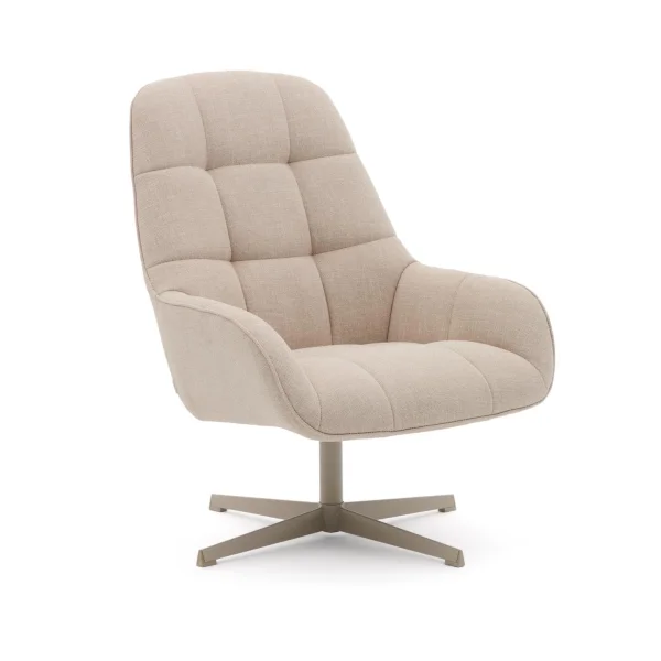 Kave Home Draaifauteuil Jaspe Structuurstof - Beige