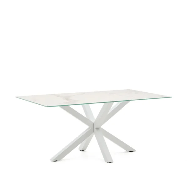 Kave Home Eettafel Argo Keramiek, 160 x 90cm - Wit