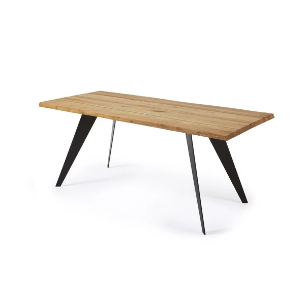 Kave Home Eettafel Koda Boomstam, Eiken, 160 x 90cm - Bruin