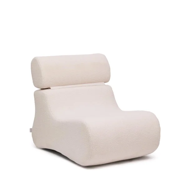 Kave Home Fauteuil Club Bouclé - Naturel