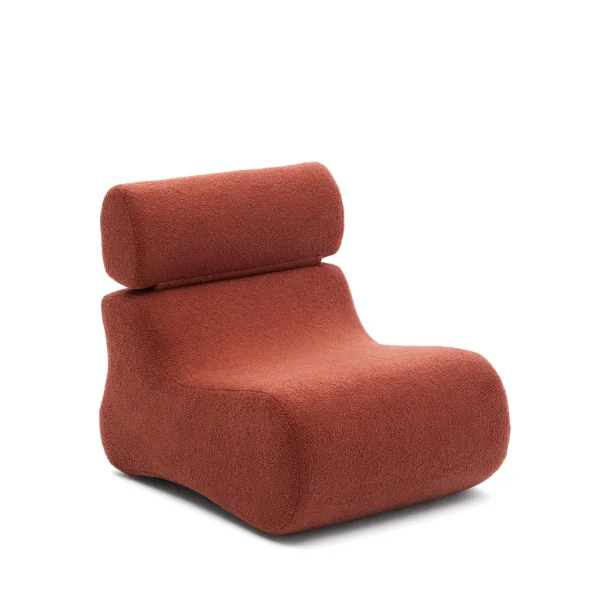 Kave Home Fauteuil Club Bouclé - Terracotta