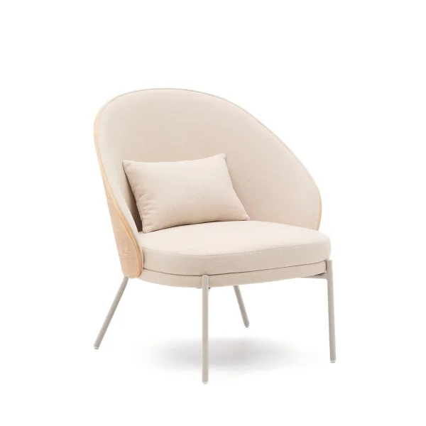 Kave Home Fauteuil Eamy Essenhout - Beige